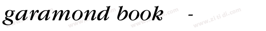 garamond book 常规字体转换